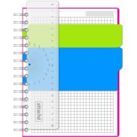 Бизнес-тетрадь Attache Fantasy А5, в клетку на спирали, розовая, 2 разделителя, 140 л