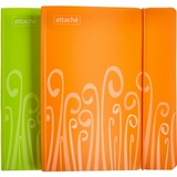 Бизнес-тетрадь Attache Fantasy А5, в клетку на кольцах, 2 разделителя, оранжевая, 140 л.