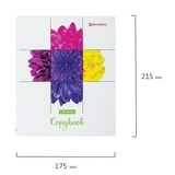 Тетрадь на кольцах BRAUBERG &quot;Цветы&quot; 403278, ламинированнный картон, клетка, А5, 120 л
