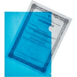 Папка-уголок Attache 100 мкм прозрачно-синяя, 10 шт. в упак