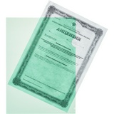 Папка-уголок Attache 100 мкм прозрачно-зеленая, 10 шт. в упак