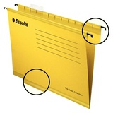 Подвесная папка Esselte Standart 90314, А4 до 250 листов, желтая, 25 шт упак