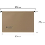 Подвесная папка BRAUBERG Foolscap 231787, 406х245 мм, картон, 220г/м2, 10 шт, коричневая