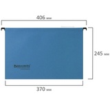 Подвесная папка BRAUBERG Foolscap 231793, 406х245 мм, картон, 220г/м2, 10 шт, синяя