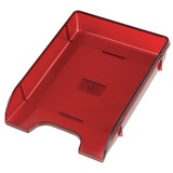 Лоток горизонтальный для бумаг BRAUBERG Office style 237291, 320х245х65 мм, тонированный красный
