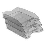 Набор лотков для бумаг горизонтальный Стамм Люкс ЛТ62 тонированный серый, 2 шт.
