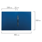 Папка с металлическим скоросшивателем BRAUBERG стандарт, синяя, до 100 л., 0,6 мм