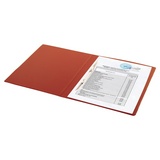 Папка с металлическим пружинным скоросшивателем BRAUBERG 228338, картон/ПВХ, 35 мм, красная