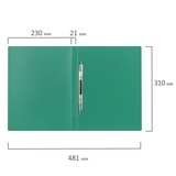 Папка с металлическим скоросшивателем BRAUBERG стандарт 221631, зеленая, до 100 листов, 0,6 мм