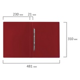Папка с металлическим скоросшивателем BRAUBERG стандарт 221632, красная, до 100 листов, 0,6 мм