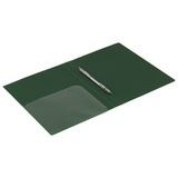 Папка с металлическим скоросшивателем и внутренним карманом BRAUBERG &quot;Диагональ&quot;, темно-зеленая, до 100 листов, 0,6 мм, 221354