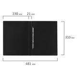 Папка с металлическим скоросшивателем BRAUBERG стандарт, черная, до 100 листов, 0,6 мм, 221634
