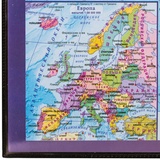 Коврик-подкладка настольный для письма BRAUBERG 236777, (590х380 мм), с картой мира