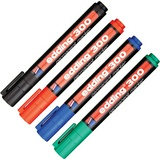 Набор маркеров Edding E-300 перманентный, круглый наконечник, 4 цвета, 1,5-3 мм