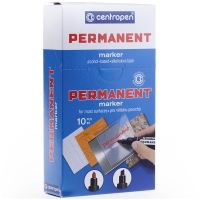 Маркер Centropen Permanent 8576 синий, скошенный, 1-4,6 мм