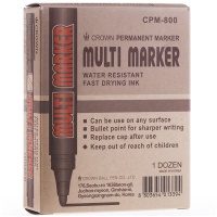 Маркер перманентный Crown Multi Marker CPM-800 коричневый, 3 мм