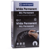 Маркер Centropen 8586 0100, белый, white permanent, 2.5 мм