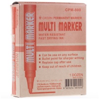 Маркер перманентный Crown Multi Marker CPM-800 красный, 3 мм