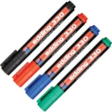 Набор маркеров Edding e-330 перманентный, скошенный наконечник, 4 цвета. 1-5 мм