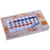 Краски масляные Ладога 1241081, 08 цветов, 18 мл, туба, картон