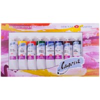 Краски акриловые Ладога, 8 цветов, 18 мл., туба, 2241178