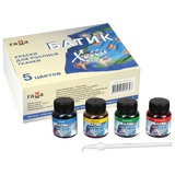 Набор для творчества акриловые краски по ткани, 5 цв