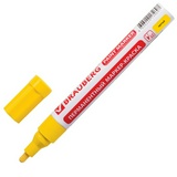 Маркер-краска лаковый BRAUBERG PROFESSIONAL, 2-4 мм, желтый, БЕЗ КСИЛОЛА (без запаха)
