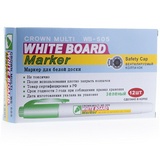 Маркер для белых досок Crown &quot;Multi Board Slim&quot; WB-505, зеленый, пулевидный, 2 мм