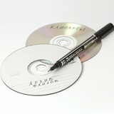 Маркер для CD и DVD BRAUBERG 150512, супертонкий металлический наконечник, 0,5 мм, черный