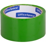 Клейкая лента упаковочная цветная OfficeSpace, 48 мм х 40 м, зеленый