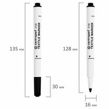 Маркер для ткани ЧЕРНЫЙ CENTROPEN &quot;Textile Marker&quot;, круглый наконечник, 1,8 мм, 2739, 5 2739 9212