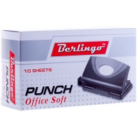 Дырокол Berlingo DDp_10168 Office Soft, до 10 л, пластиковый, ассорти, с линейкой