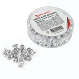 Люверсы BRAUBERG 227794, 250 шт, внутренний диаметр 4,8 мм, длина 4,6 мм, серебристые