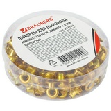 Люверсы BRAUBERG 227793, 250 шт, внутренний диаметр 4,8 мм, длина 4,6 мм, золотистые