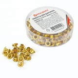 Люверсы BRAUBERG 227793, 250 шт, внутренний диаметр 4,8 мм, длина 4,6 мм, золотистые