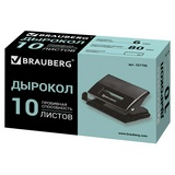 Дырокол BRAUBERG Black Jack 227795, до 10 листов, черный