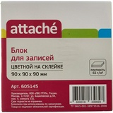 Блок-кубик Attache Эконом на склейке 90х90х90, цветной