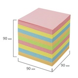 Блок для записей BRAUBERG в подставке, куб 9х9х9 см, цветной