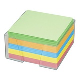 Блок для записей BRAUBERG в подставке, куб 9х9х5 см, цветной