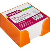 Блок-кубик Attache Fantasy 9х9х5 см, белый блок, в пластиковом боксе оранжевого цвета