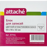 Блок-кубик Attache 90х90х50 мм, 2 цвета, в пластиковом боксе.