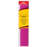 Бумага гофрированная (креповая) стандарт, 25 г/м2, темно-розовая, 50х200 см, европодвес, BRAUBERG, 124736