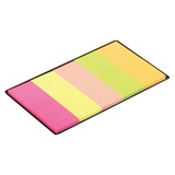 Клейкие закладки STAFF 129357, бумажные, неоновые, 5 цветов по 20 л, 45х15 мм