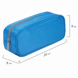 Пенал-косметичка BRAUBERG, мягкий, KING SIZE BLUE, 20х8х9 см, 229018