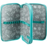 Пенал №1School Русалка 2 отд., ткань, 190&times;110 мм, ПКТ 11-20