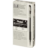Ручка гелевая Pentel Hybrid gel Grip, белая паста, 0.4 мм