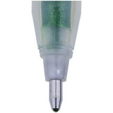 Ручка гелевая Crown &quot;Glitter Metal Jell&quot; MTJ-500GLS(D) светло-зеленая с блестками, 0.8 мм