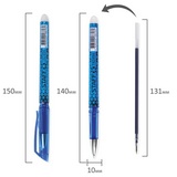 Ручка гелевая STAFF 142494 синяя, пиши-стирай, хромированные детали, 0,5 мм, линия письма 0,35 мм