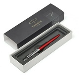 Ручка гелевая PARKER Jotter Kensington Red CT 2020648, корпус красный, детали из нержавеющей стали, черная