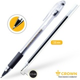 Ручка гелевая Crown &quot;Hi-Jell Grip&quot; HJR-500RB, черная, 0,5мм, грип